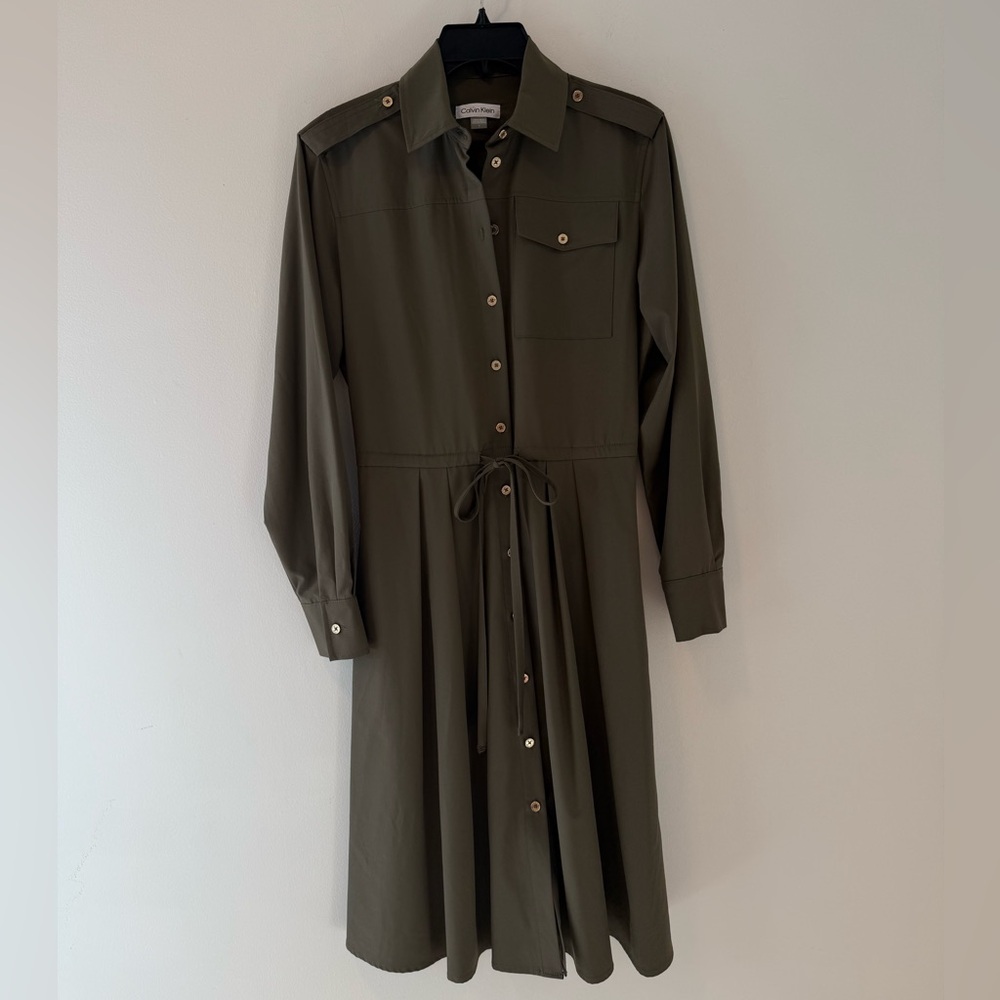 Calvin Klein Green Midi Dress New Size 2 #Lux-Q